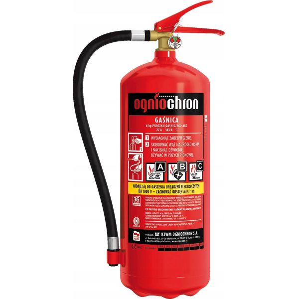 Ogniochron gaśnica proszkowa do warsztatu 6KG